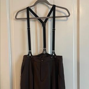 Women’s Brown Pants with Suspenders